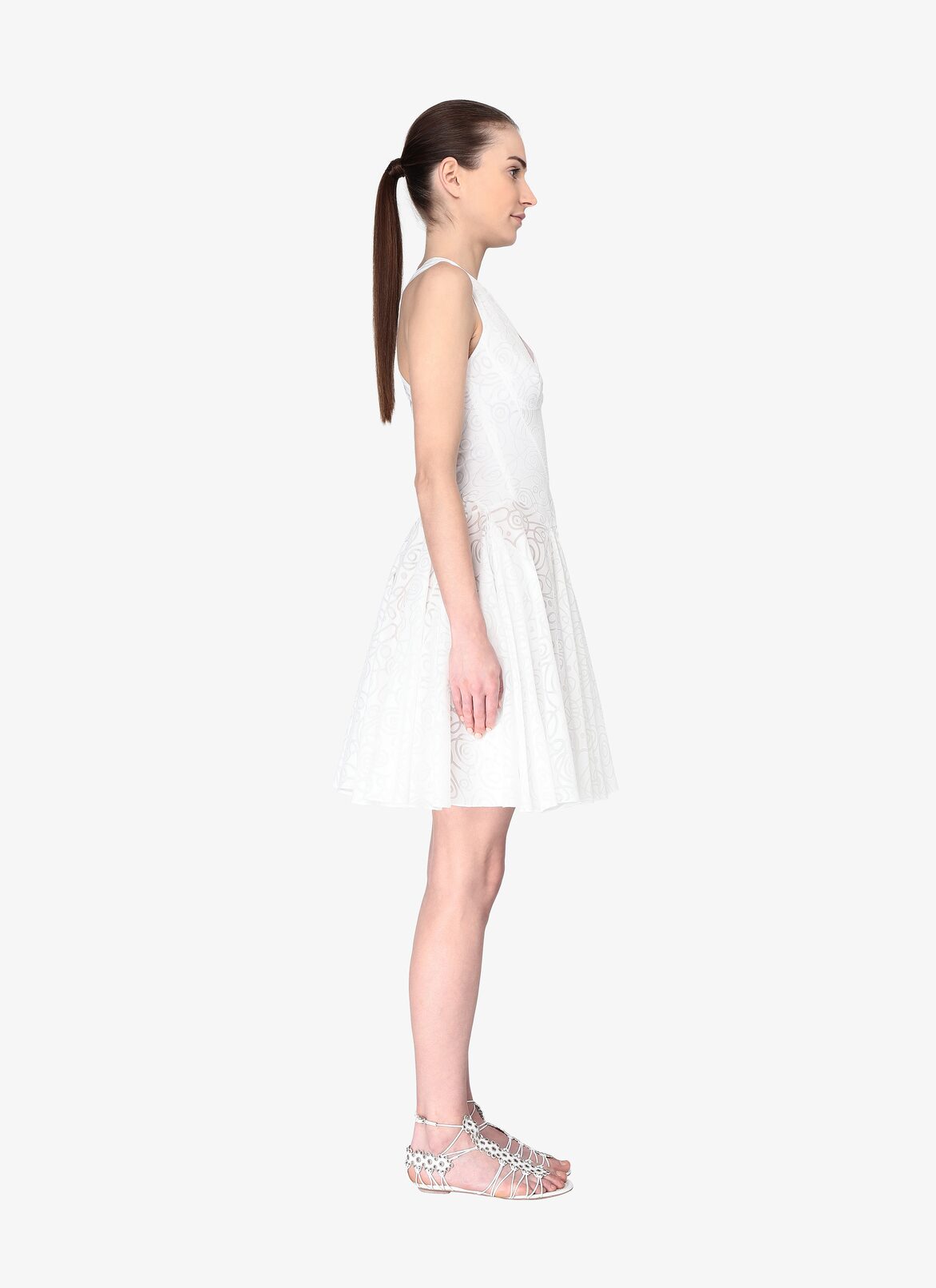 DRESS SPIRALE WHITE ALAÏA WHITE  DRESS SPIRALE WHITE